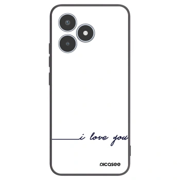 Picasee silikonový černý obal pro Realme C53 - Miluji tě