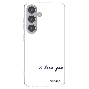 Picasee silikonový průhledný obal pro Samsung Galaxy S24 S921B 5G - Miluji tě