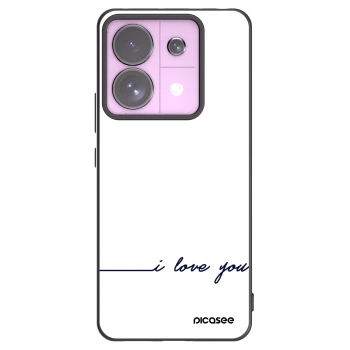 Picasee silikonový černý obal pro Xiaomi Redmi Note 13 Pro 5G - Miluji tě