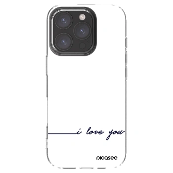 Picasee silikonový průhledný obal pro Apple iPhone 16 Pro - Miluji tě