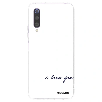 Picasee silikonový průhledný obal pro Xiaomi Mi 9 - Miluji tě