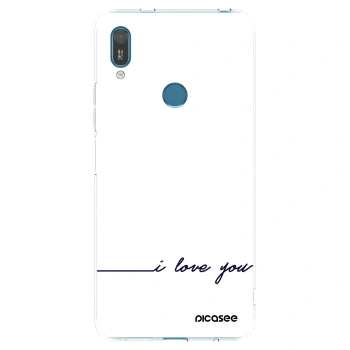 Picasee silikonový průhledný obal pro Huawei Y7 2019 - Miluji tě