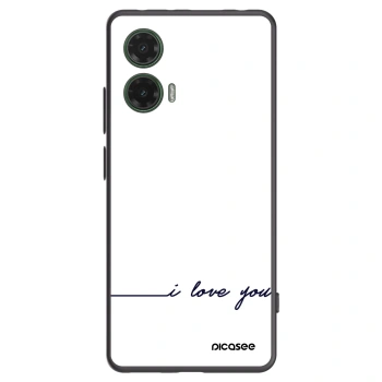 Picasee silikonový černý obal pro Motorola Moto G35 5G - Miluji tě