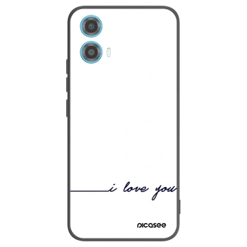 Picasee silikonový černý obal pro Motorola Moto G34 5G - Miluji tě