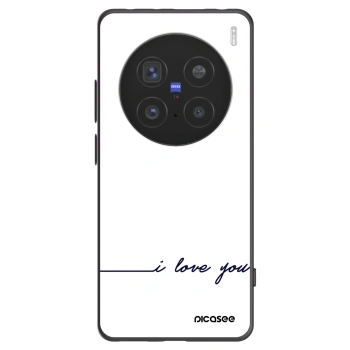 Picasee silikonový černý obal pro Vivo X200 Pro - Miluji tě