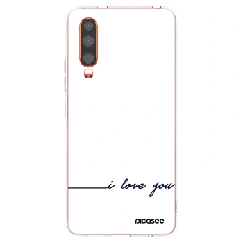 Picasee silikonový průhledný obal pro Huawei P30 - Miluji tě