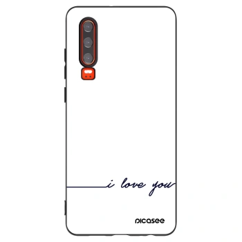 Picasee silikonový černý obal pro Huawei P30 - Miluji tě