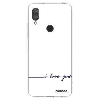 Picasee silikonový průhledný obal pro Xiaomi Redmi 7 - Miluji tě