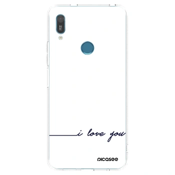 Picasee silikonový průhledný obal pro Huawei Y6 2019 - Miluji tě