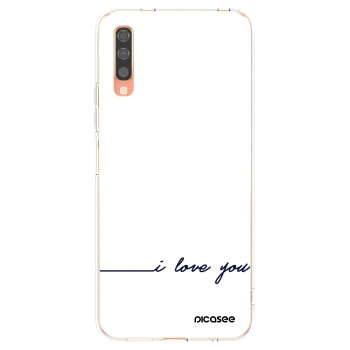 Picasee silikonový průhledný obal pro Samsung Galaxy A70 A705F - Miluji tě