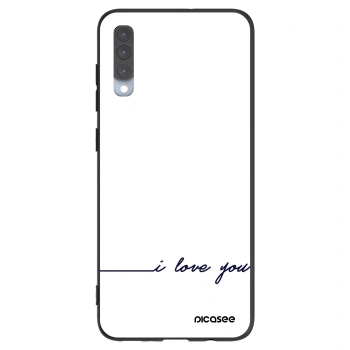 Picasee silikonový černý obal pro Samsung Galaxy A70 A705F - Miluji tě