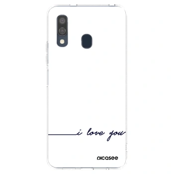Picasee silikonový průhledný obal pro Samsung Galaxy A40 A405F - Miluji tě