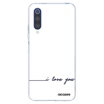 Picasee silikonový průhledný obal pro Xiaomi Mi 9 SE - Miluji tě