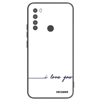 Picasee silikonový černý obal pro Xiaomi Redmi Note 8 - Miluji tě