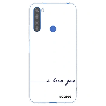 Picasee silikonový průhledný obal pro Xiaomi Redmi Note 8T - Miluji tě