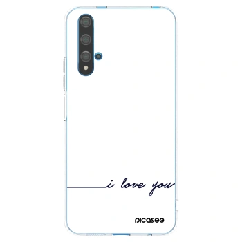 Picasee silikonový průhledný obal pro Huawei Nova 5T - Miluji tě