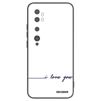 Picasee silikonový černý obal pro Xiaomi Mi Note 10 (Pro) - Miluji tě