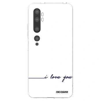 Picasee silikonový průhledný obal pro Xiaomi Mi Note 10 (Pro) - Miluji tě