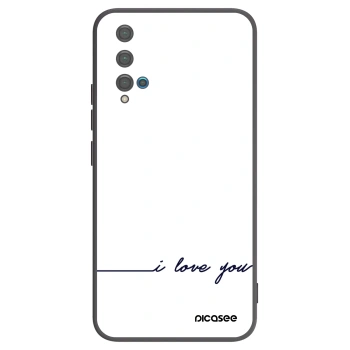 Picasee silikonový černý obal pro Huawei Nova 5T - Miluji tě