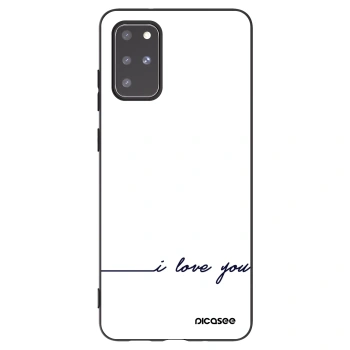 Picasee silikonový černý obal pro Samsung Galaxy S20+ G985F - Miluji tě