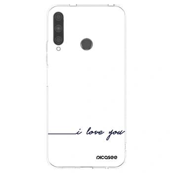 Picasee silikonový průhledný obal pro Huawei P40 Lite E - Miluji tě