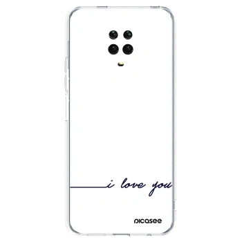Picasee silikonový průhledný obal pro Xiaomi Redmi Note 9 Pro - Miluji tě