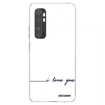 Picasee silikonový průhledný obal pro Xiaomi Mi Note 10 Lite - Miluji tě