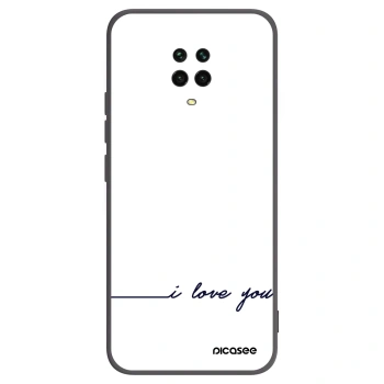 Picasee silikonový černý obal pro Xiaomi Redmi Note 9S - Miluji tě