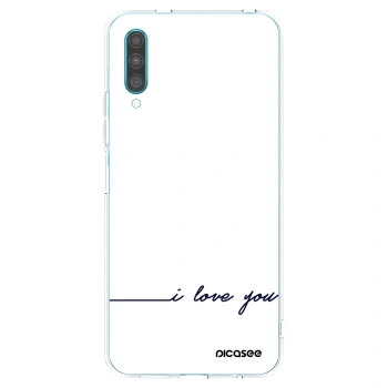 Picasee silikonový průhledný obal pro Samsung Galaxy A30s A307F - Miluji tě