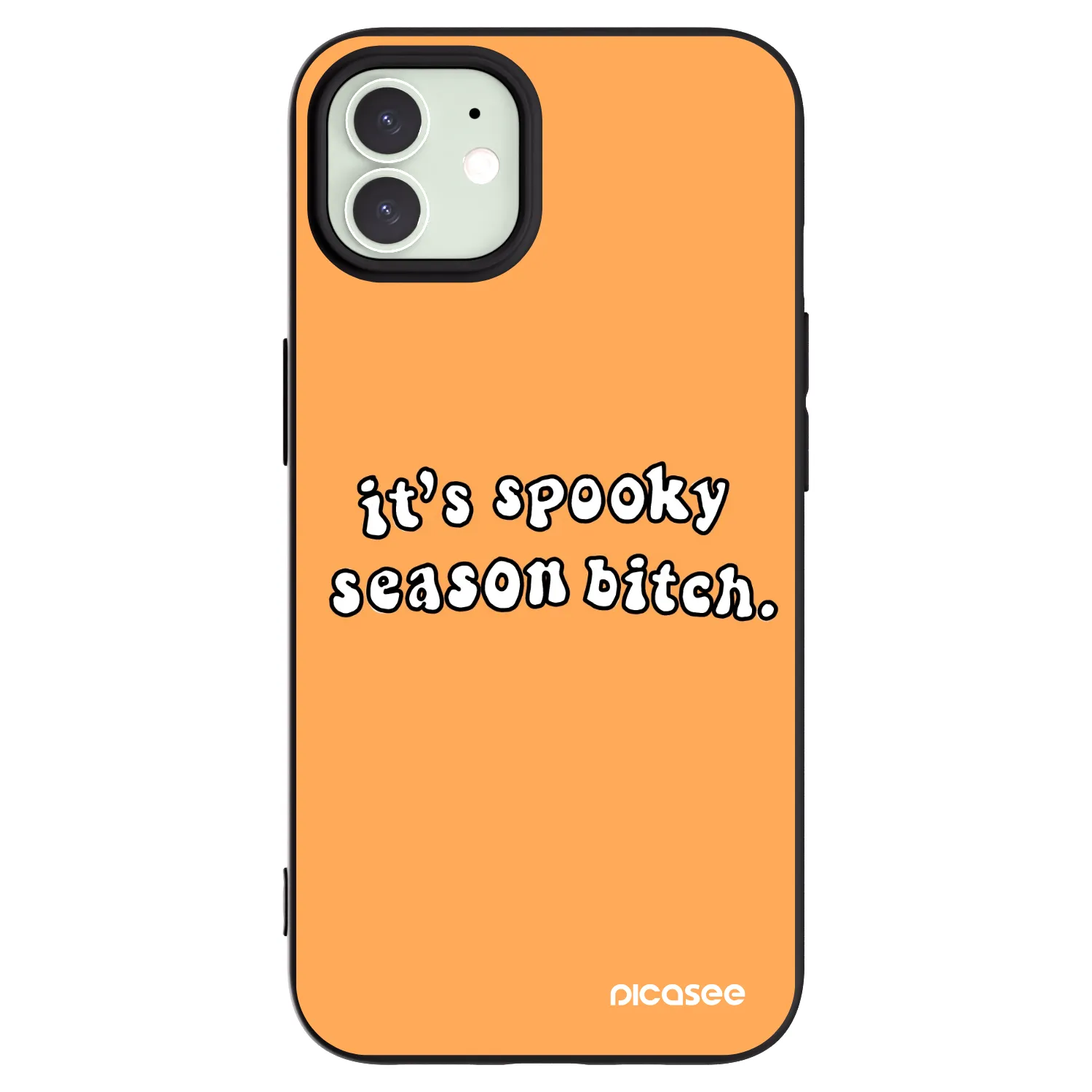 Picasee silikonový černý obal pro Apple iPhone 12 - Spooky season