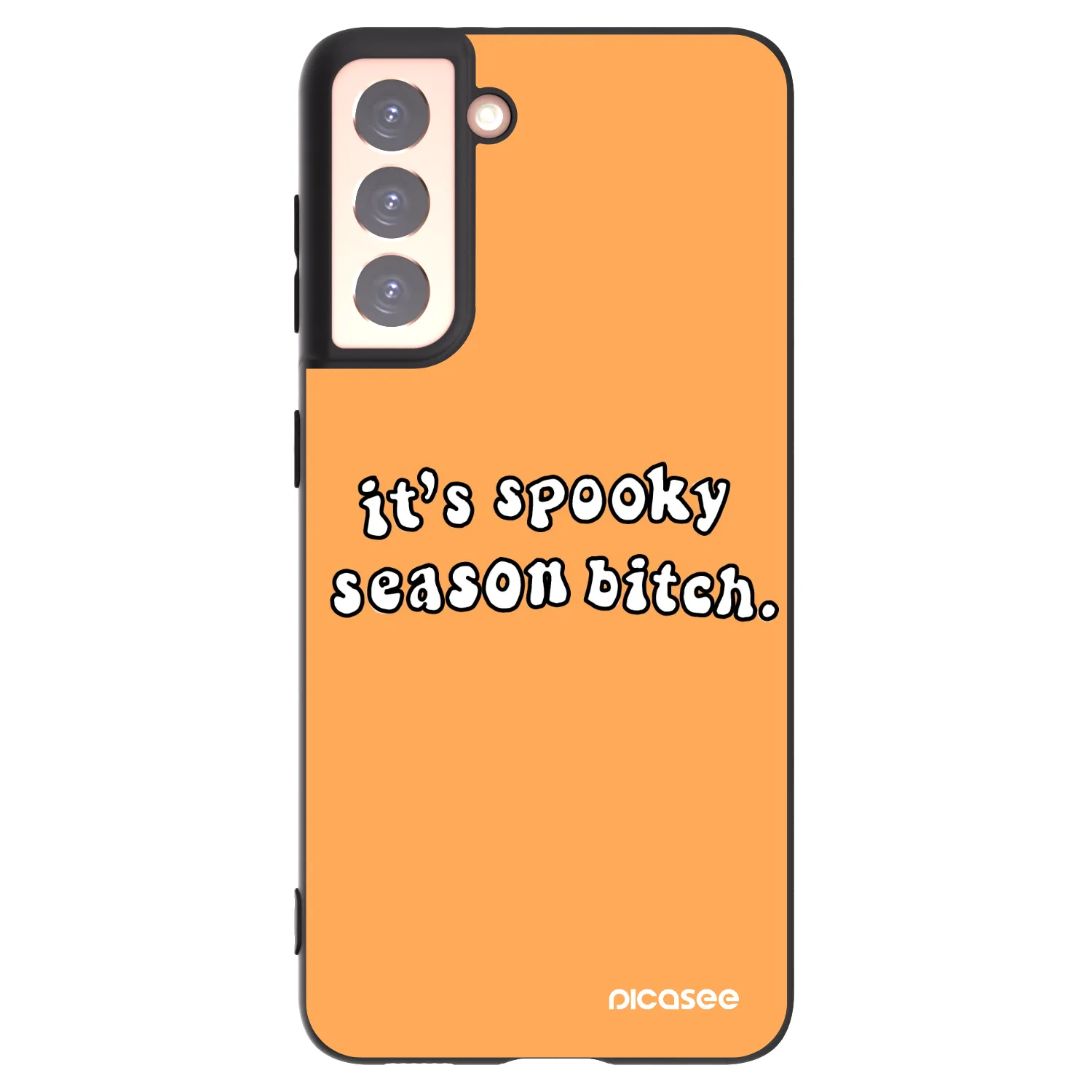 Picasee silikonový černý obal pro Samsung Galaxy S21 5G G991B - Spooky season