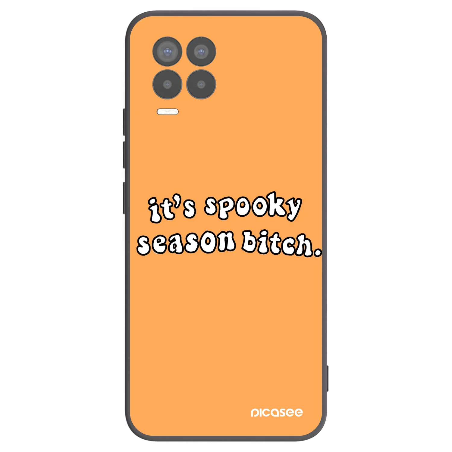 Picasee silikonový černý obal pro Realme 8 4G - Spooky season
