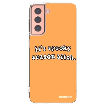 Picasee silikonový průhledný obal pro Samsung Galaxy S21 5G G991B - Spooky season