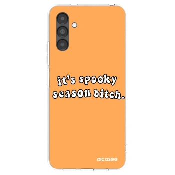 Picasee silikonový průhledný obal pro Samsung Galaxy A04s A047F - Spooky season