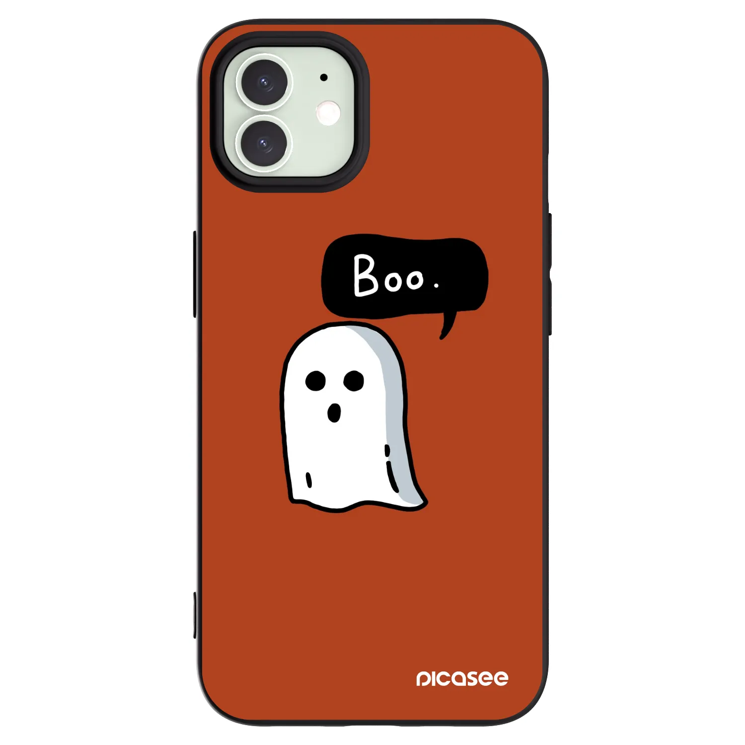 Picasee silikonový černý obal pro Apple iPhone 12 - Boo