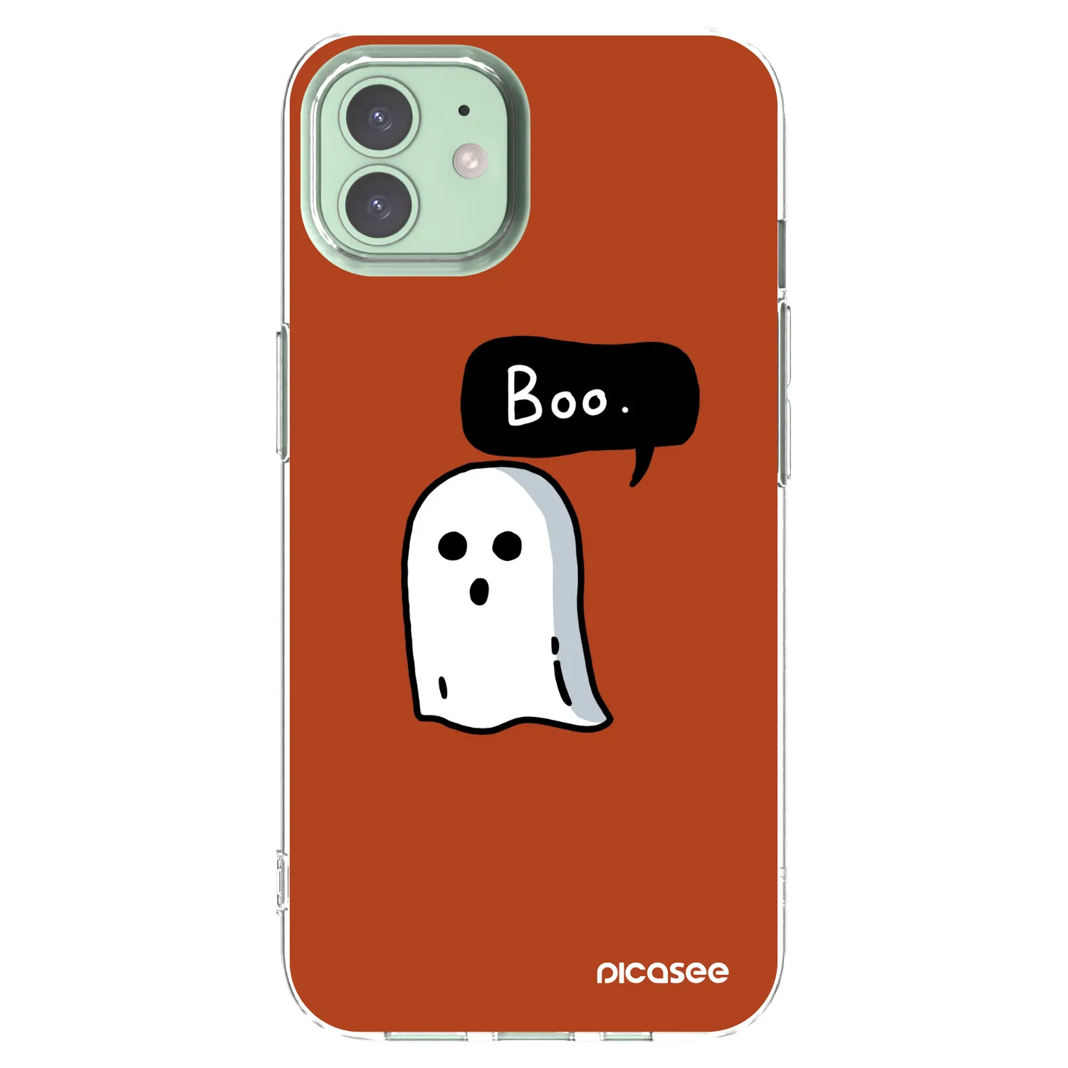 Picasee silikonový průhledný obal pro Apple iPhone 12 - Boo