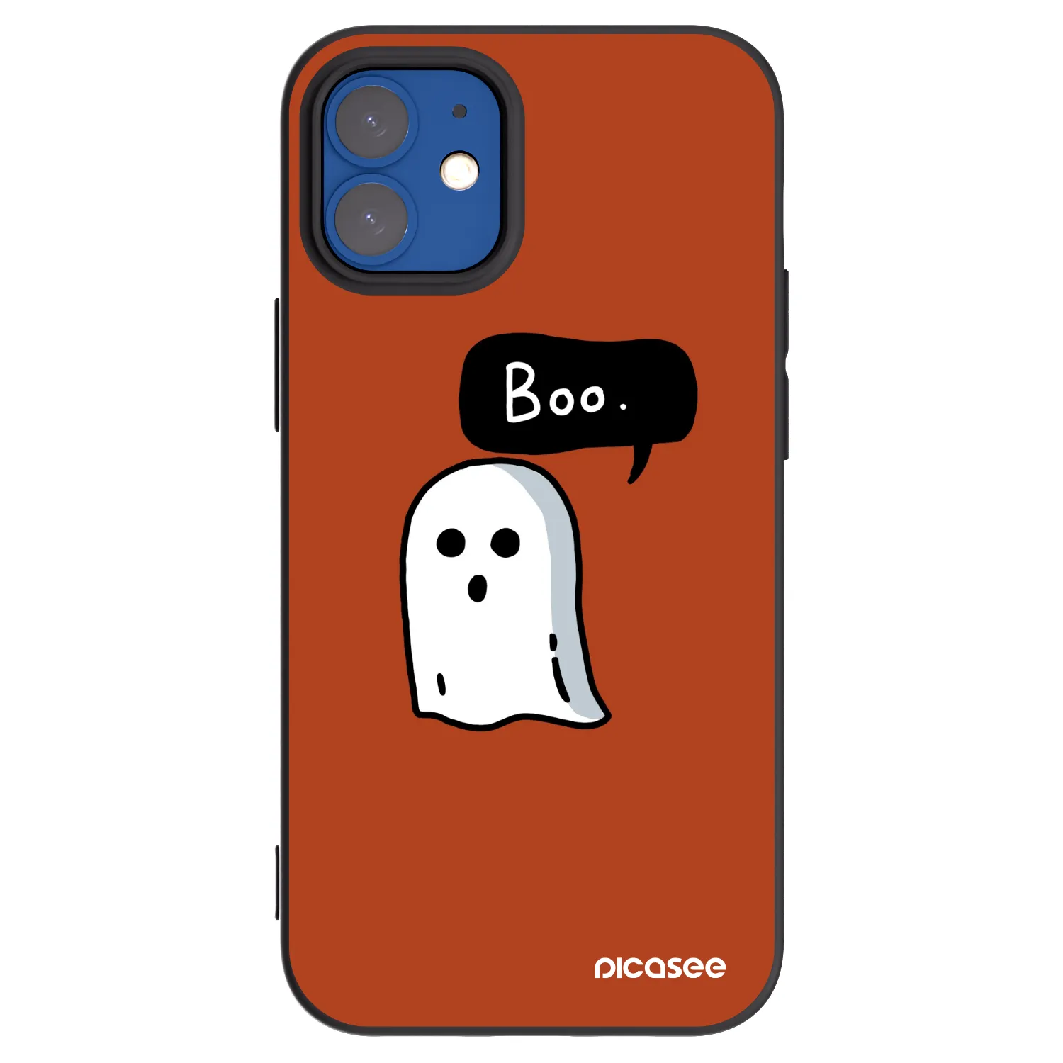 Picasee silikonový černý obal pro Apple iPhone 12 mini - Boo