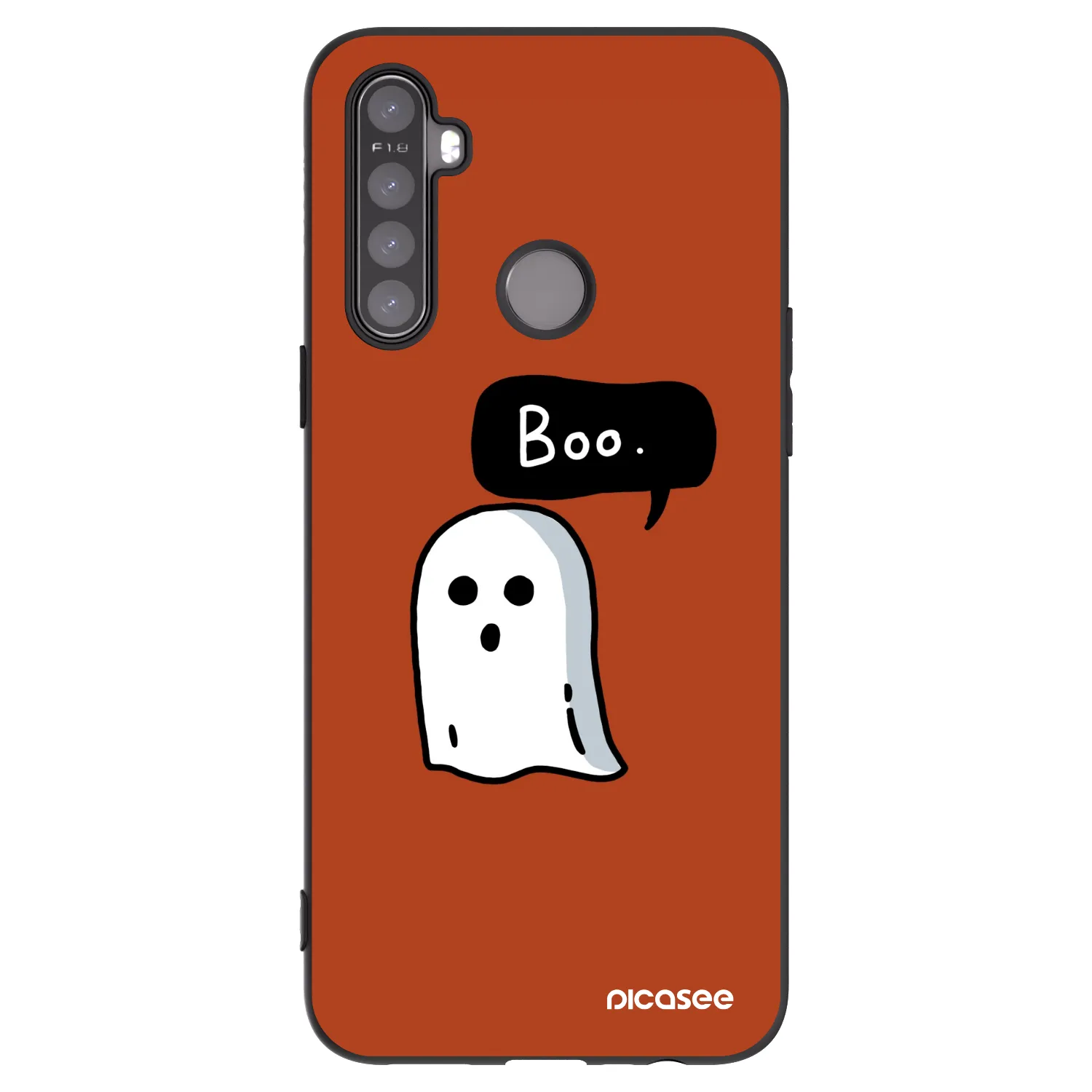Picasee silikonový černý obal pro Realme 5 - Boo