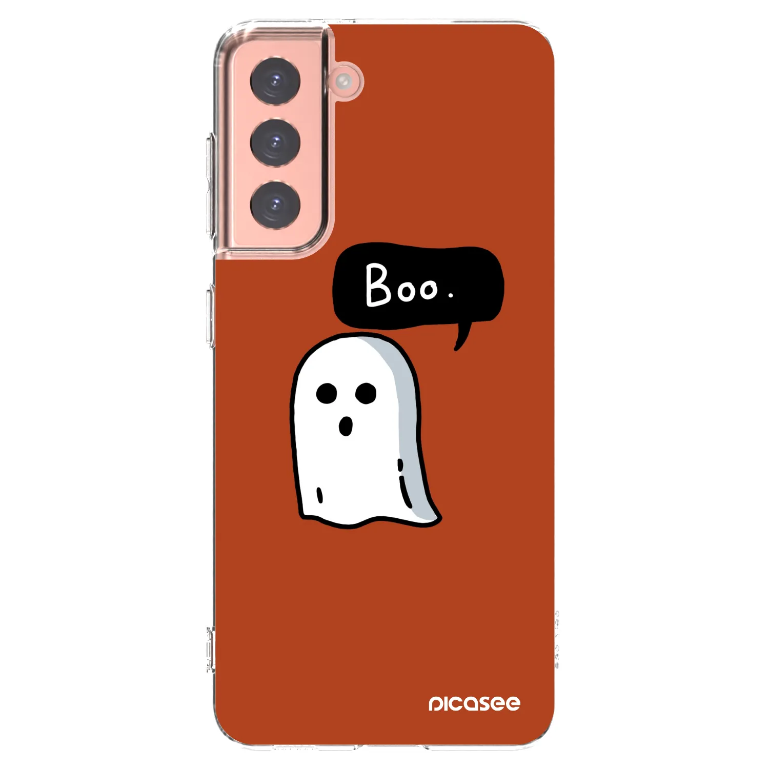 Picasee silikonový průhledný obal pro Samsung Galaxy S21 5G G991B - Boo