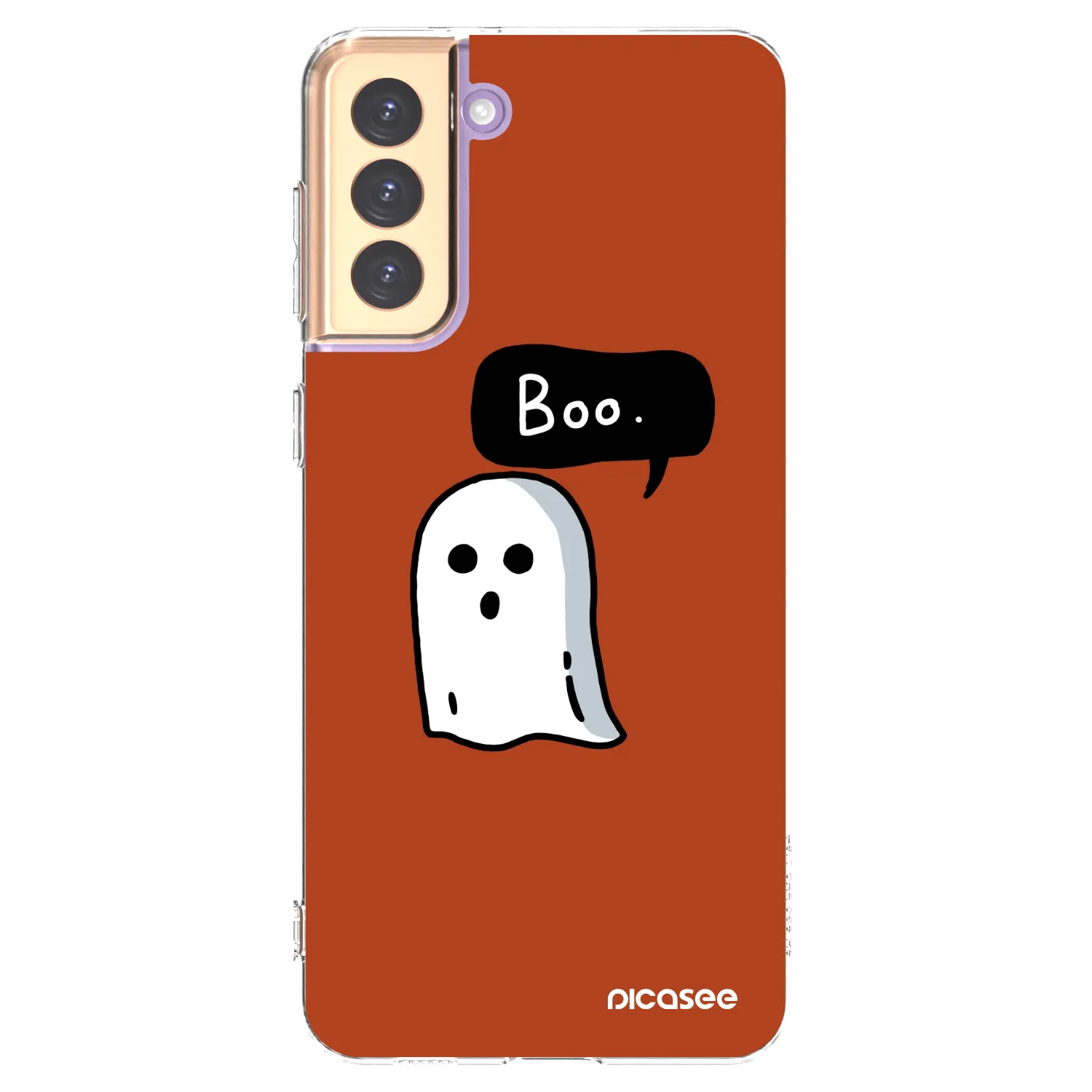 Picasee silikonový průhledný obal pro Samsung Galaxy S21+ 5G G996F - Boo