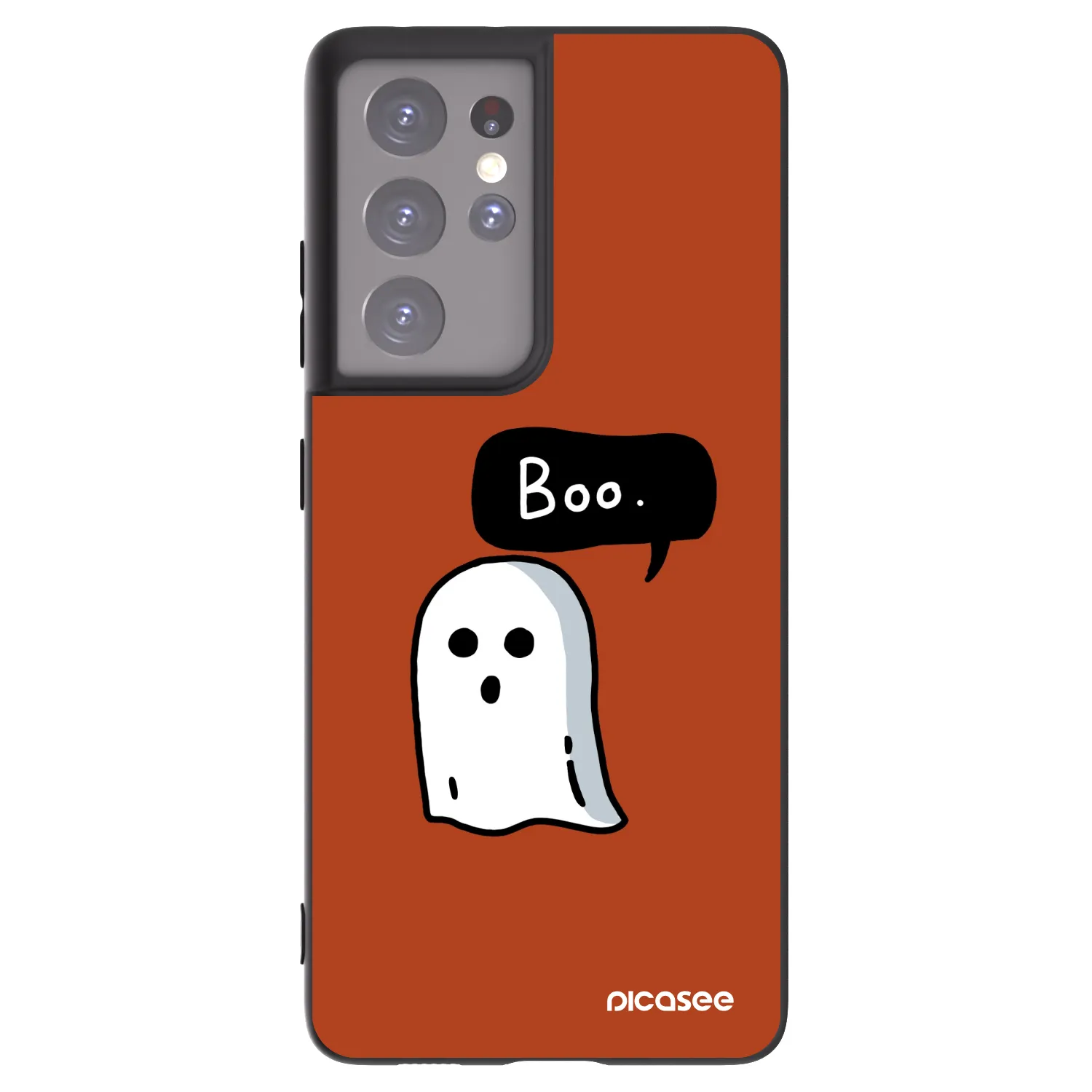 Picasee silikonový černý obal pro Samsung Galaxy S21 Ultra 5G G998B - Boo