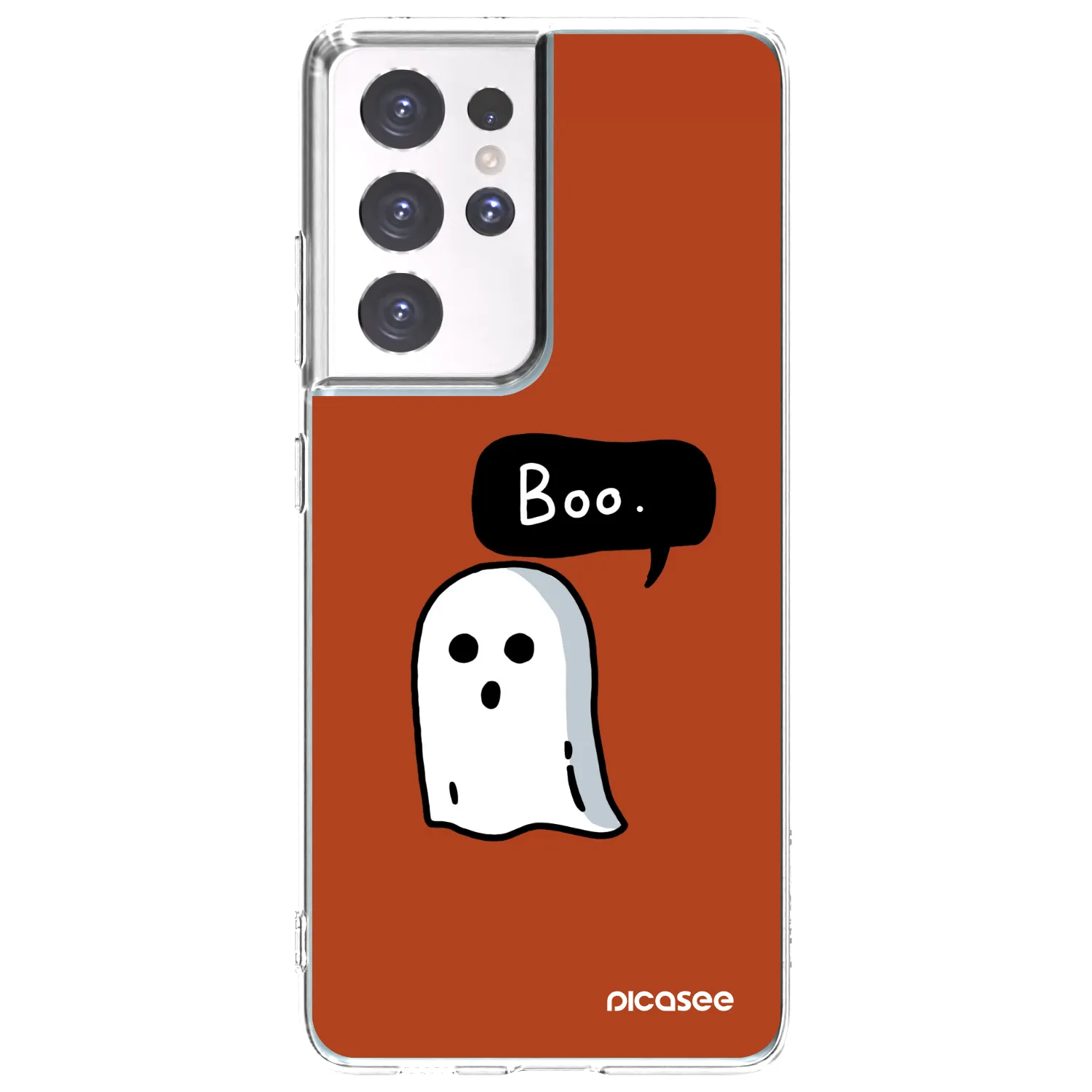 Picasee silikonový průhledný obal pro Samsung Galaxy S21 Ultra 5G G998B - Boo