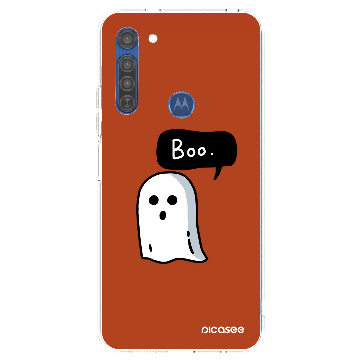 Picasee silikonový průhledný obal pro Motorola Moto G8 - Boo