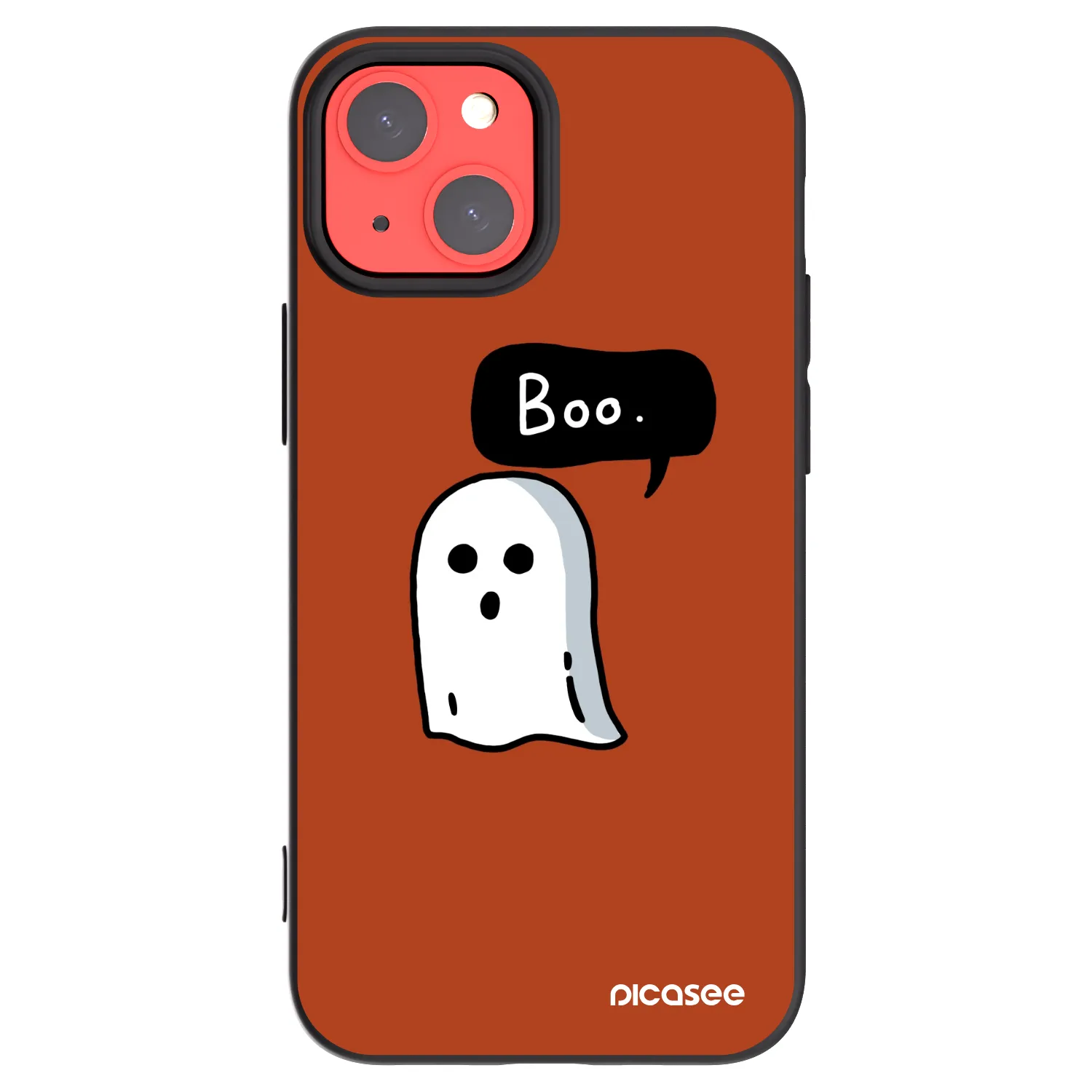 Picasee silikonový černý obal pro Apple iPhone 13 mini - Boo