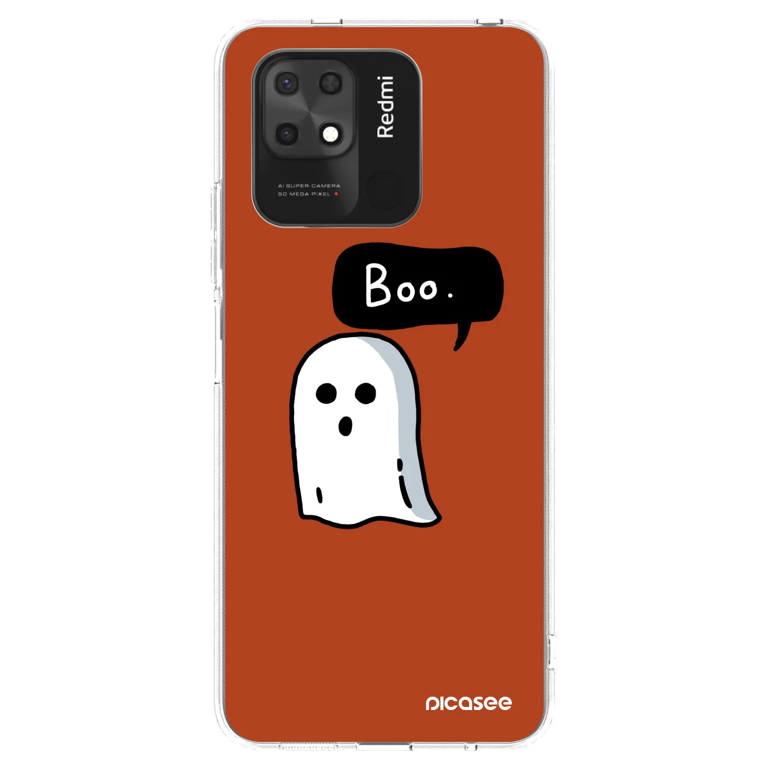 Picasee silikonový průhledný obal pro Xiaomi Redmi 10C - Boo