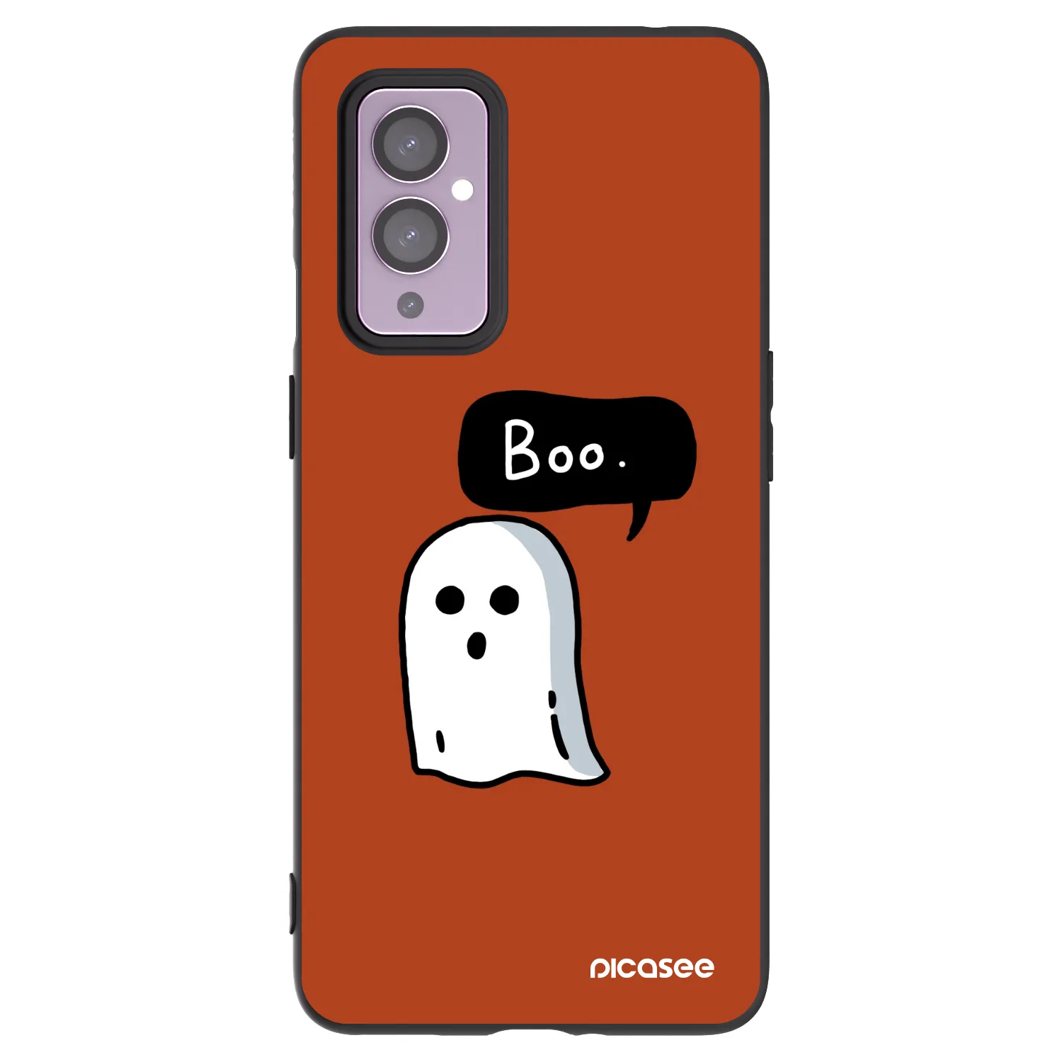 Picasee silikonový černý obal pro OnePlus 9 - Boo