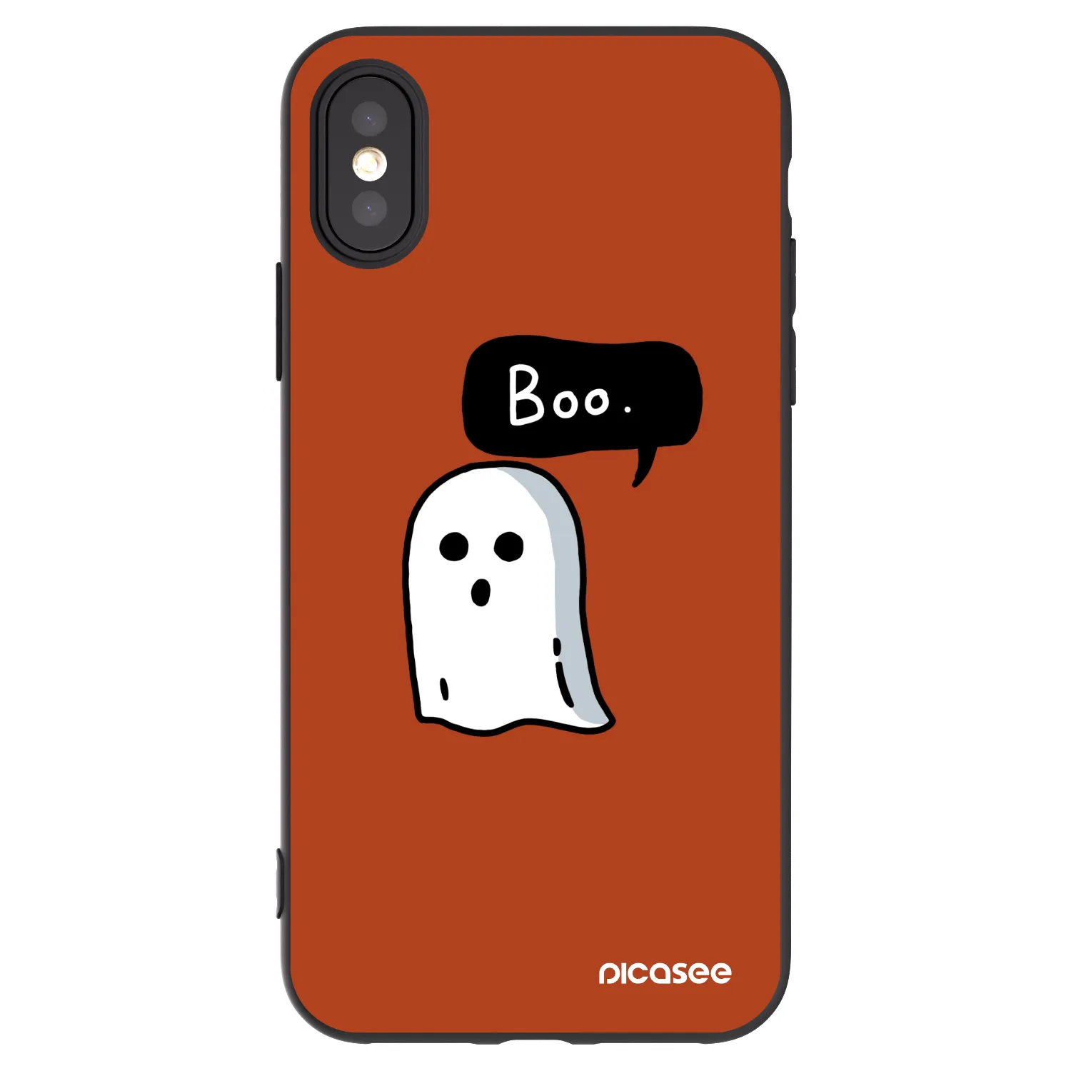 Picasee silikonový černý obal pro Apple iPhone X/XS - Boo