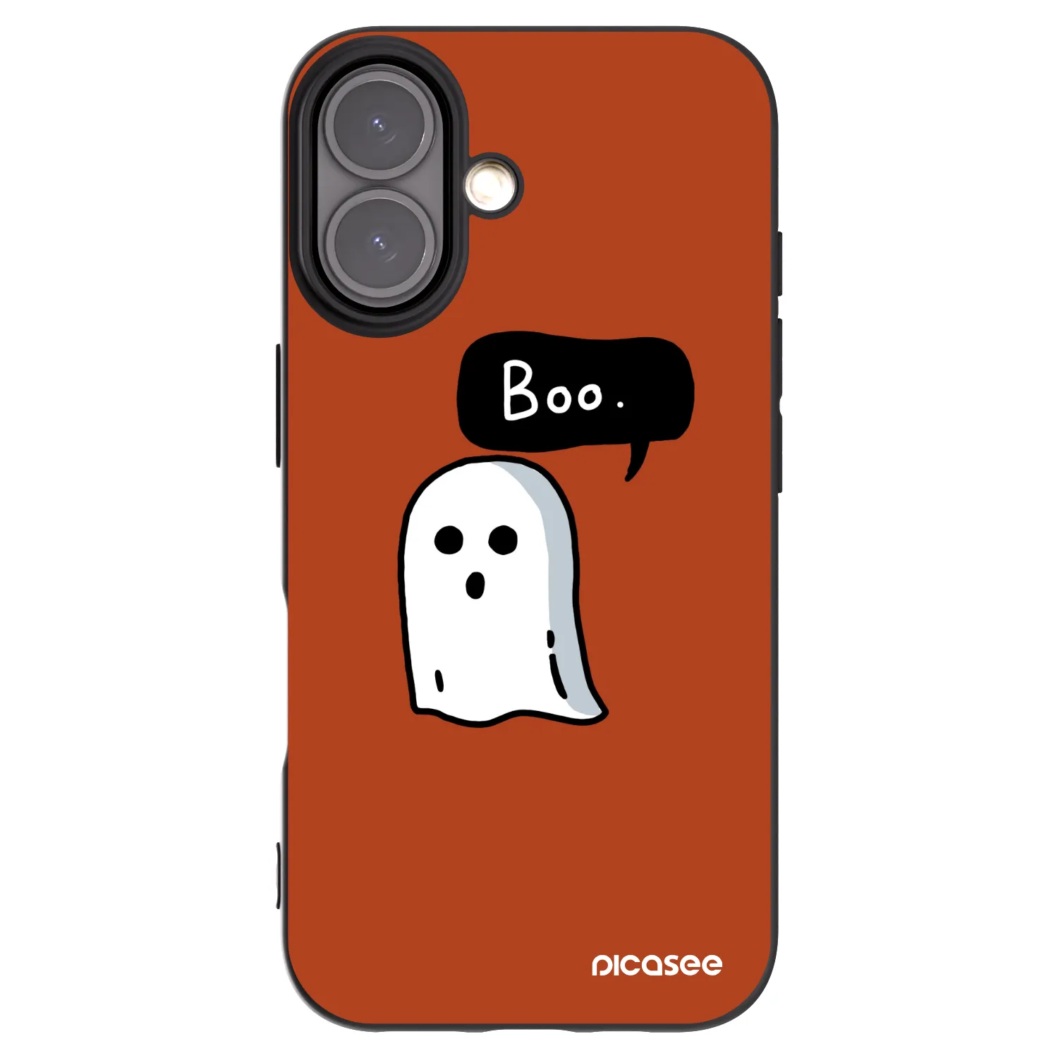 Picasee silikonový černý obal pro Apple iPhone 16 - Boo