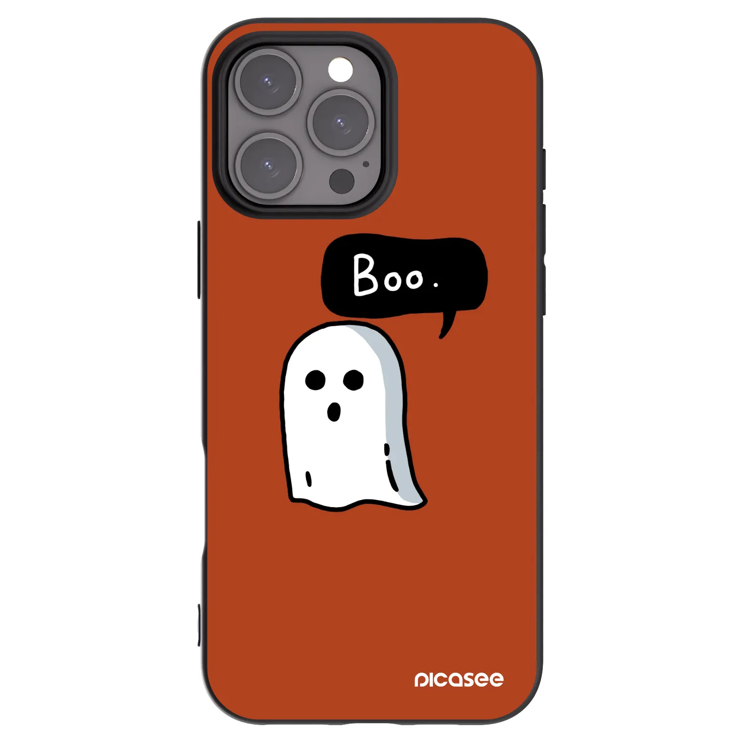 Picasee silikonový černý obal pro Apple iPhone 16 Pro Max - Boo