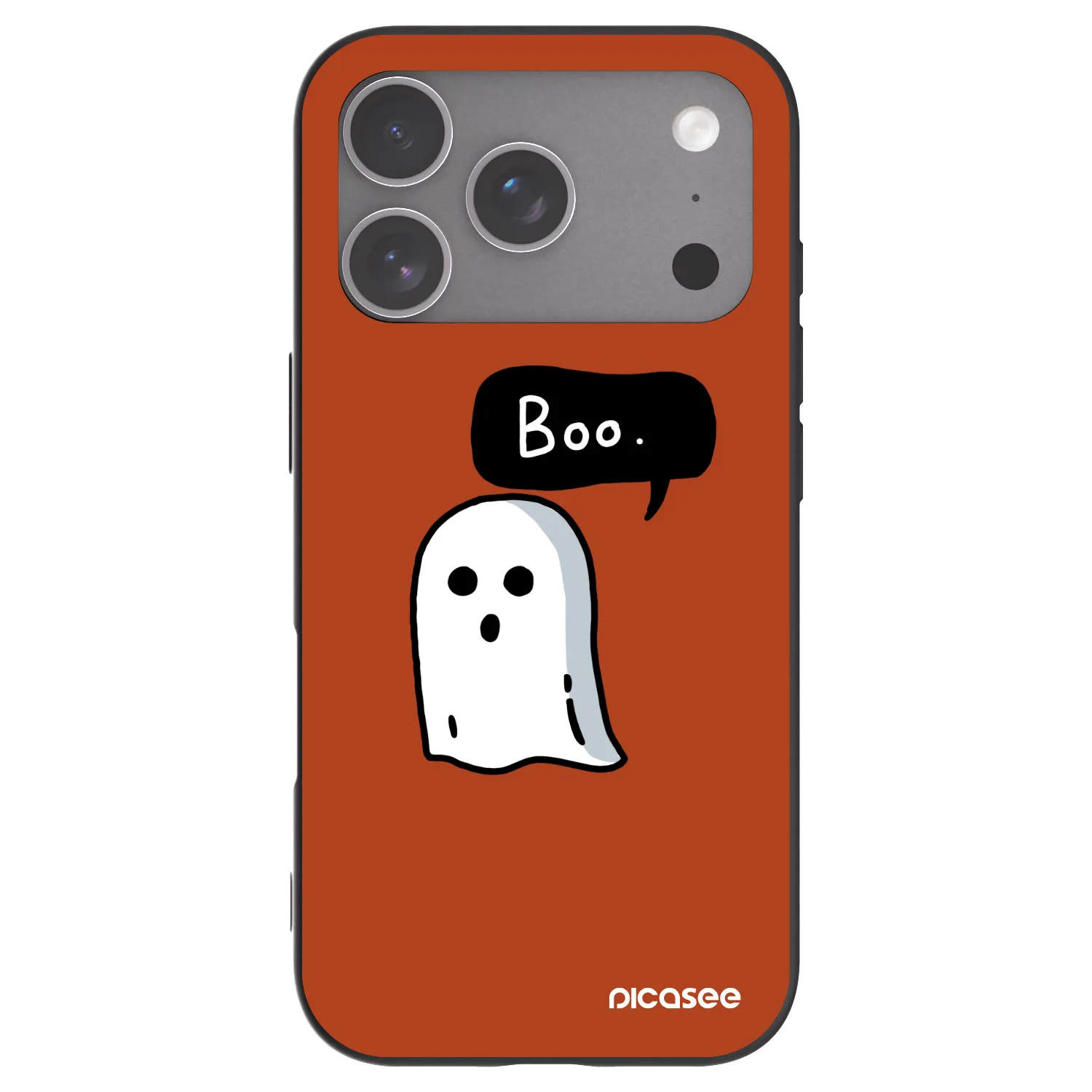 Picasee silikonový černý obal pro Apple iPhone 18 Pro - Boo